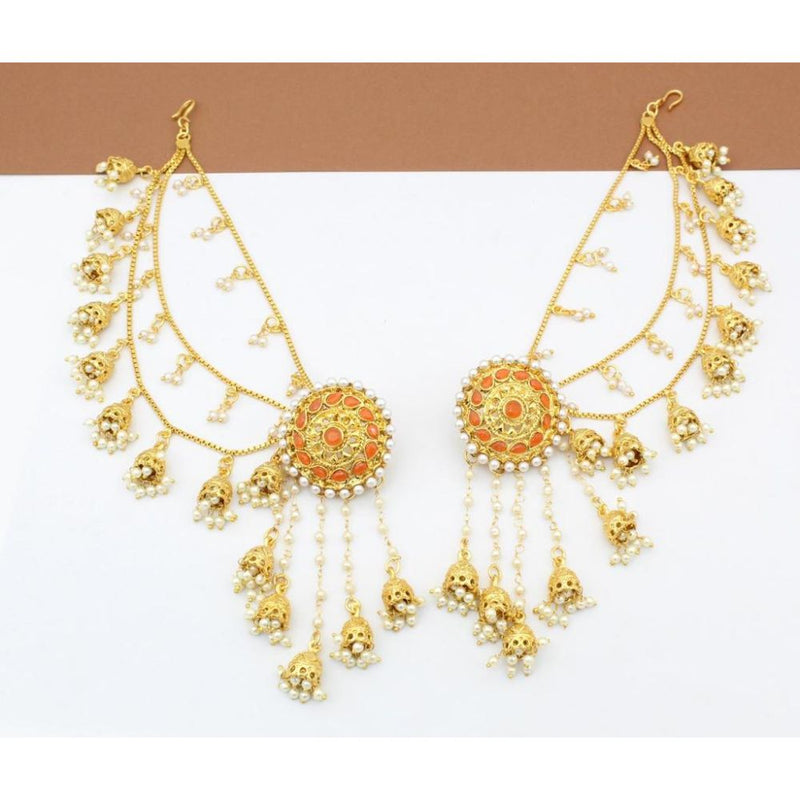 Akruti Collection Gold Plated Kanchain Jhumki Earrings