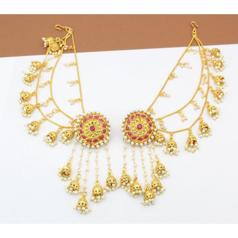 Akruti Collection Gold Plated Kanchain Jhumki Earrings