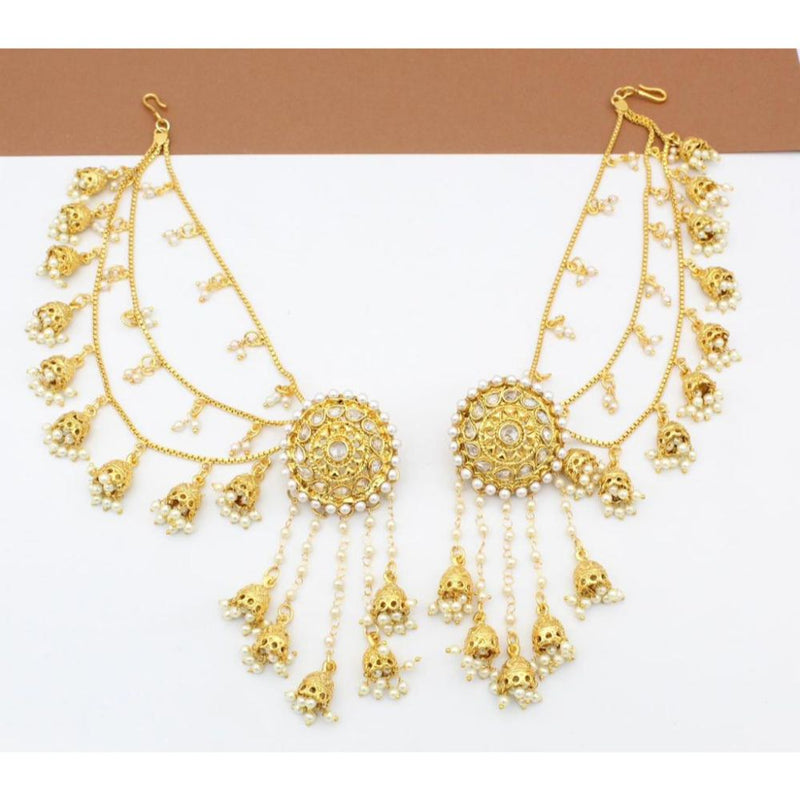 Akruti Collection Gold Plated Kanchain Jhumki Earrings