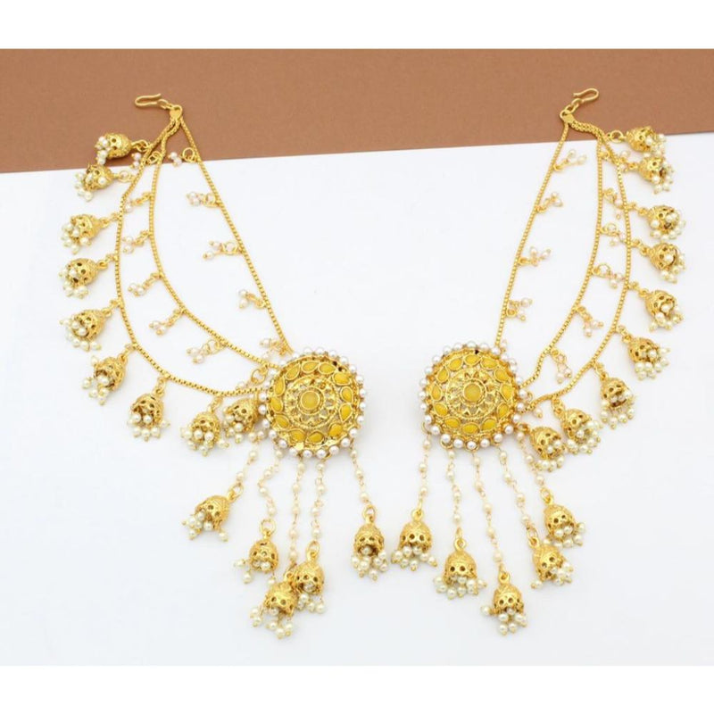 Akruti Collection Gold Plated Kanchain Jhumki Earrings