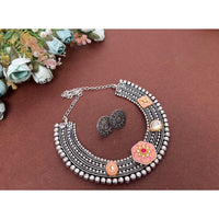 Akruti Collection Silver Plated Necklace Set