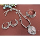 Akruti Collection Silver Plated Jewellery Combo Set