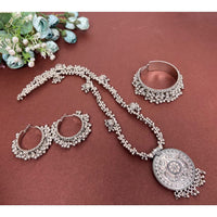 Akruti Collection Silver Plated Jewellery Combo Set