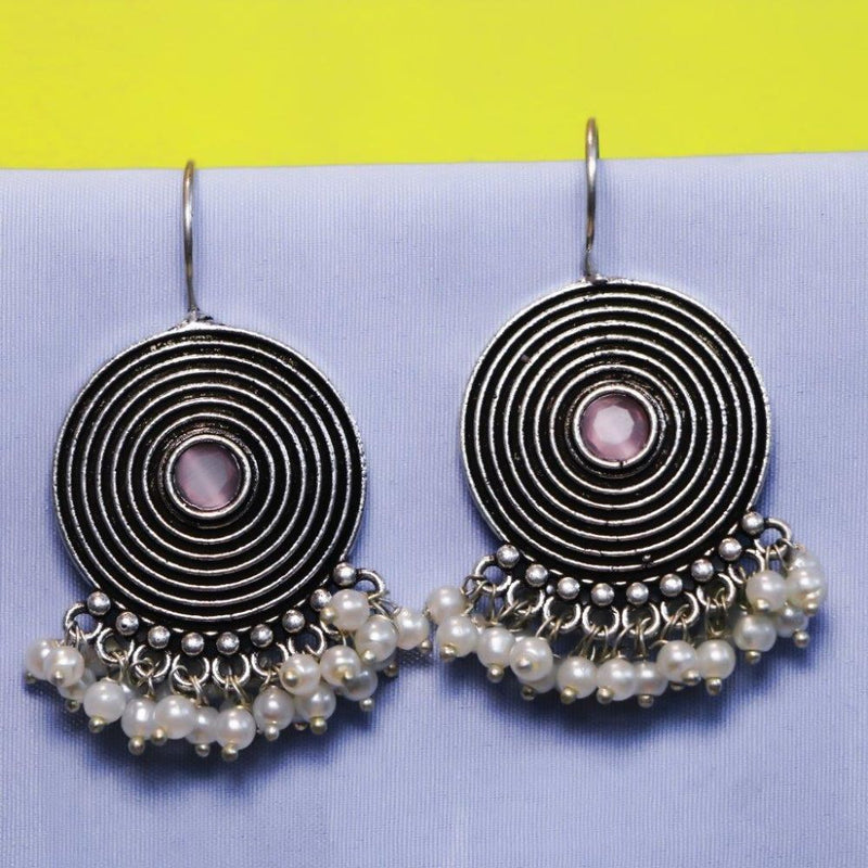 Akruti Collection Oxidised Plated Dangler Earrings