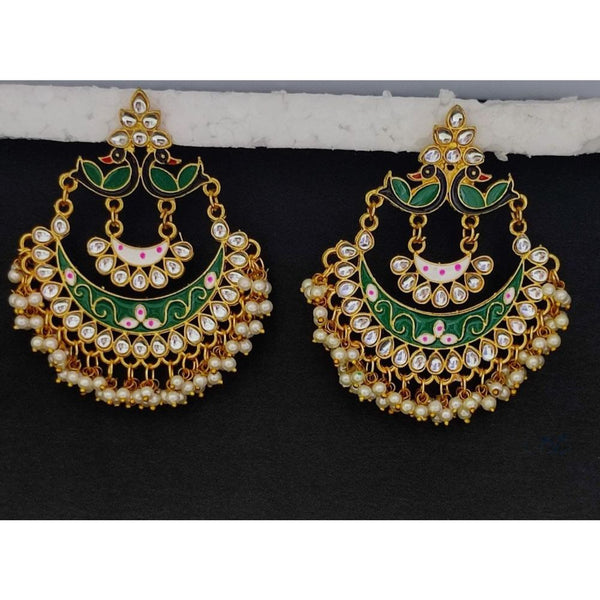 Akruti Collection Gold Plated Dangler Earrings