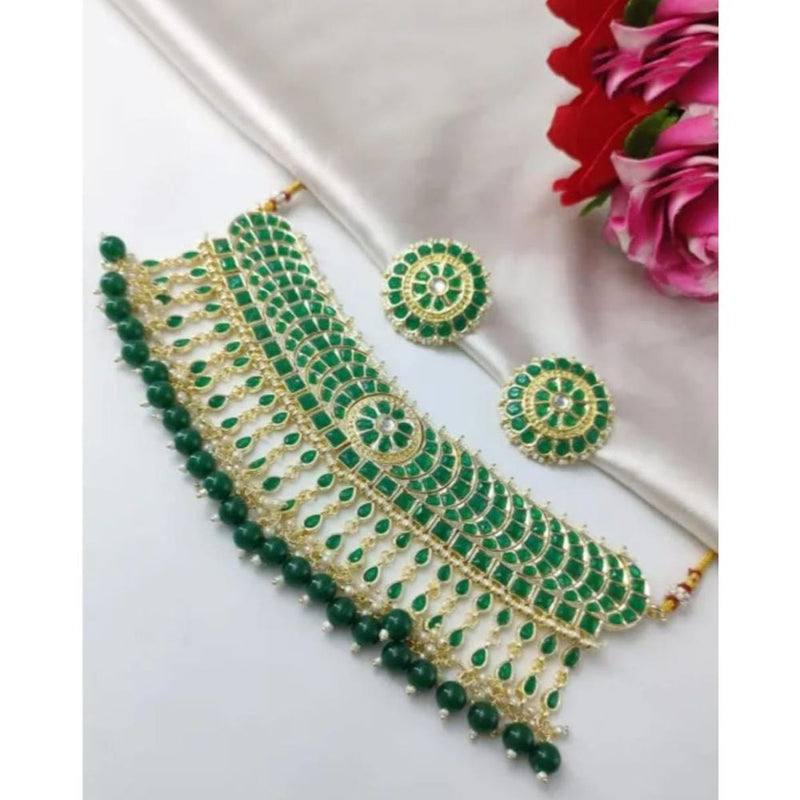 Akruti Collection Gold Plated Necklace Set