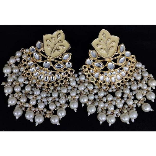 Akruti Collection Gold Plated Meenakari Dangler Earrings