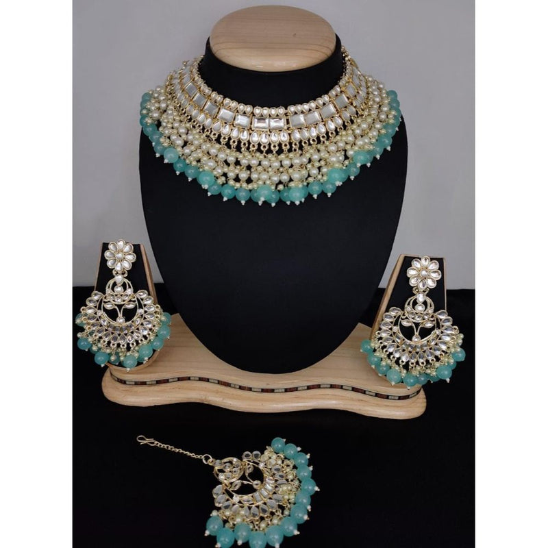 Akruti Collection Gold Plated Kundan  Necklace Set