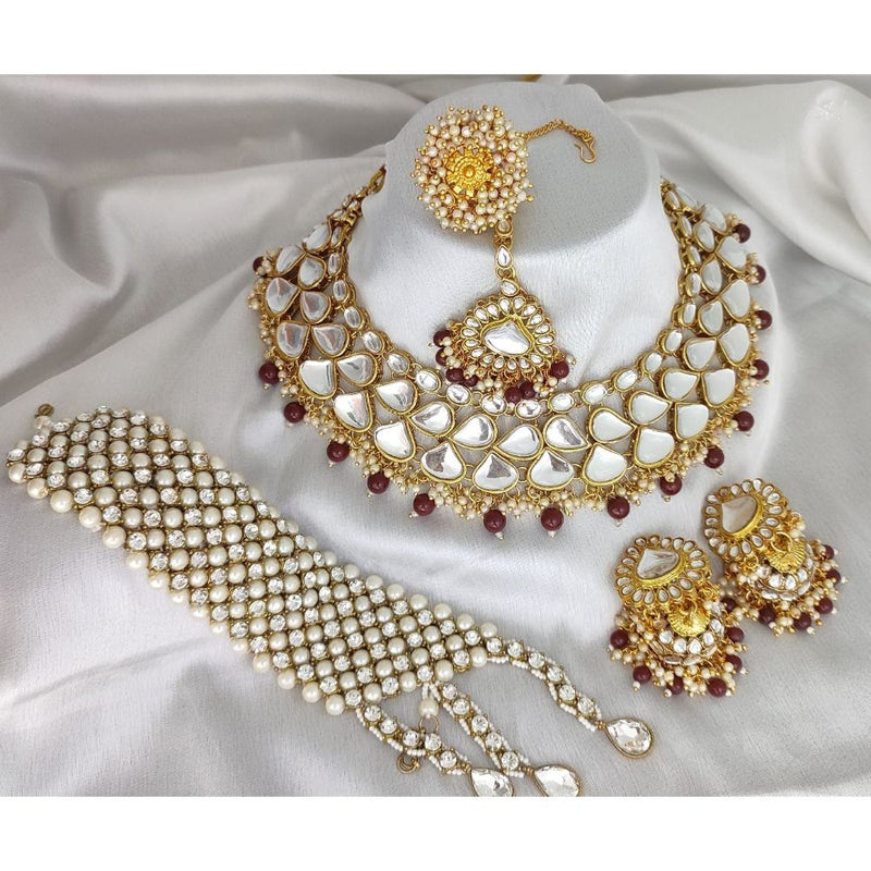 Akruti Collection Gold Plated Combo Set