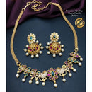 Akruti Collection Gold Plated Choker Necklace Set