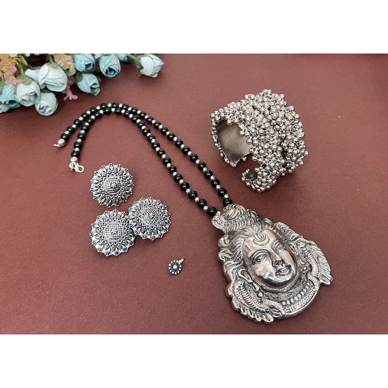 Akruti Collection Oxidised Plated Combo Set