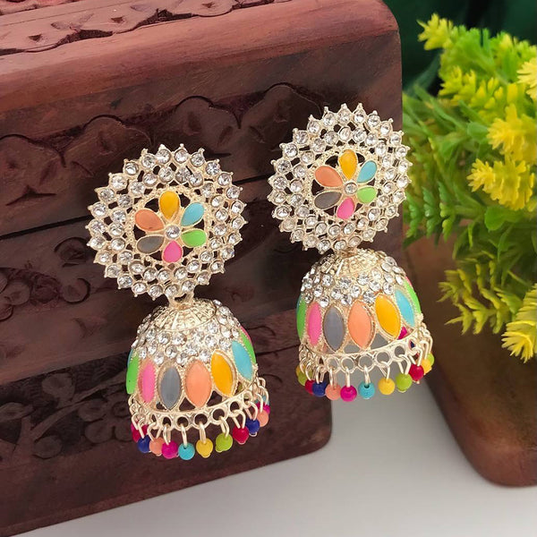 Colourful jhumki deals earrings