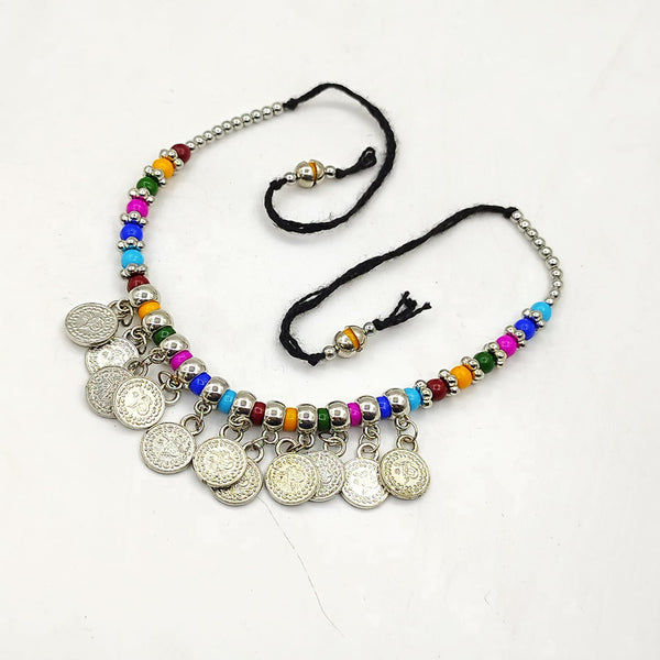 Akruti Collection Oxidised Plated  Necklace