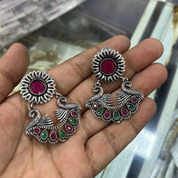 Akruti Collection Oxidised Plated Dangler Earrings