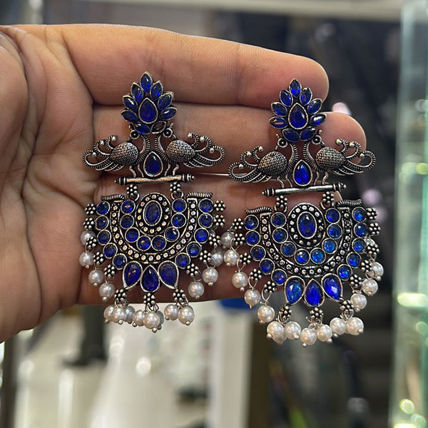 Akruti Collection Oxidised Plated Dangler Earrings