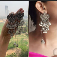 Akruti Collection Oxidised Plated Dangler Earrings