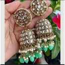 Akruti Collection Gold Plated Kundan Kanchain Jhumki Earrings