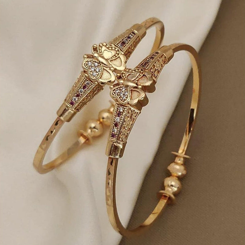 Akruti Collection Gold Plated Austrian Stone Adjustable Bracelet