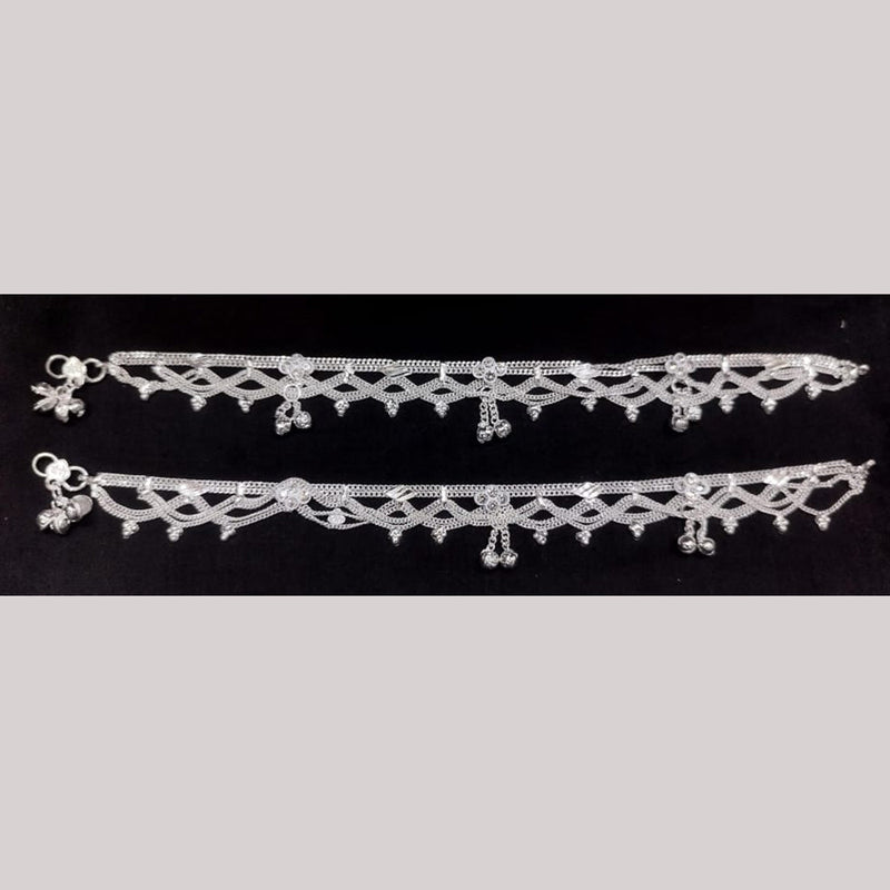 Akruti Collection Silver Plated Anklet