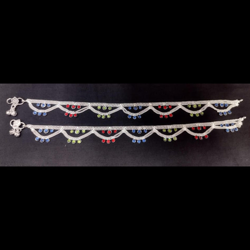 Akruti Collection Silver Plated Anklet