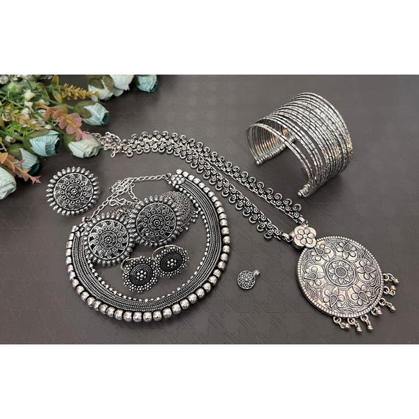 Akruti Collection Oxidised Plated Jewellery Combo