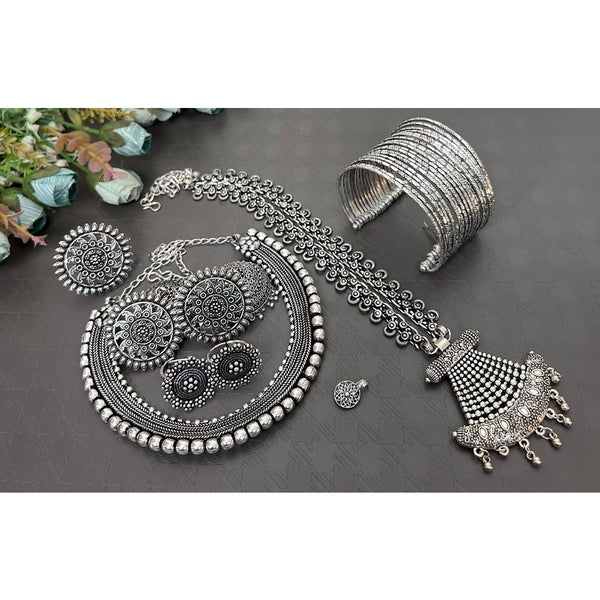 Akruti Collection Oxidised Plated Jewellery Combo