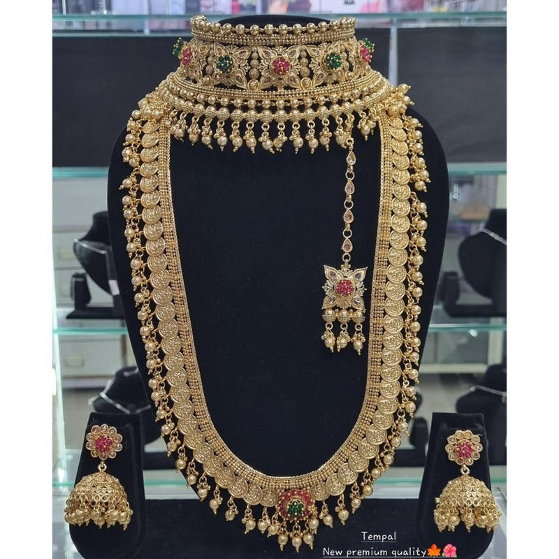 Akruti Collection Gold Plated Necklace Combo