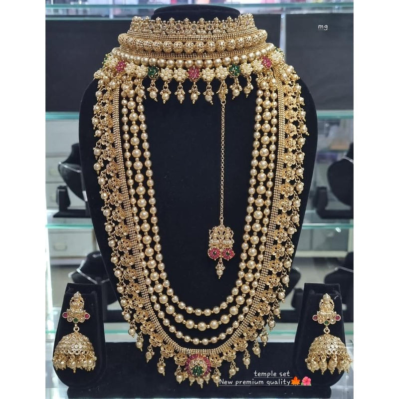 Akruti Collection Gold Plated Necklace Combo