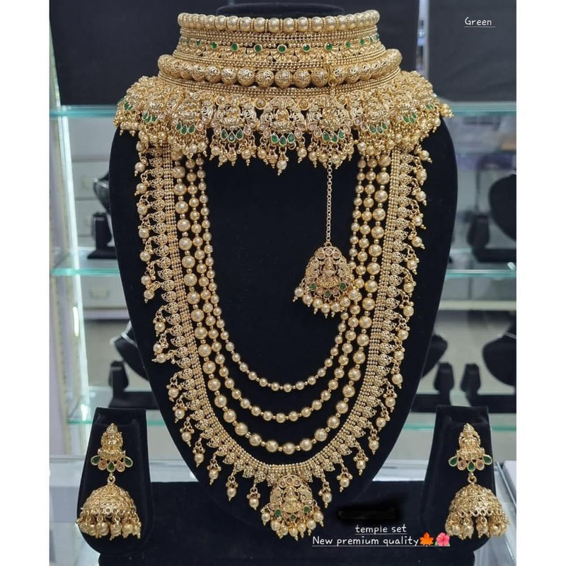 Akruti Collection Gold Plated Necklace Combo