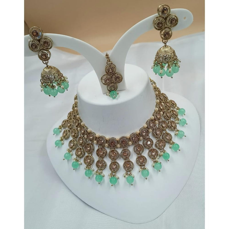 Akruti Collection Gold Plated Austrian Stone Necklace Set