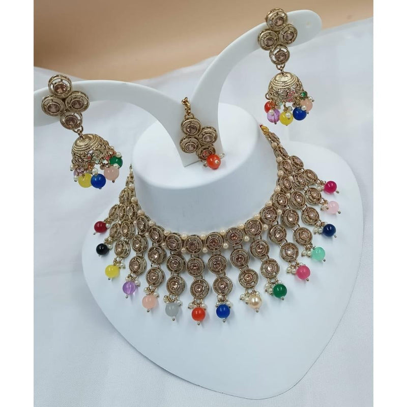 Akruti Collection Gold Plated Austrian Stone Necklace Set