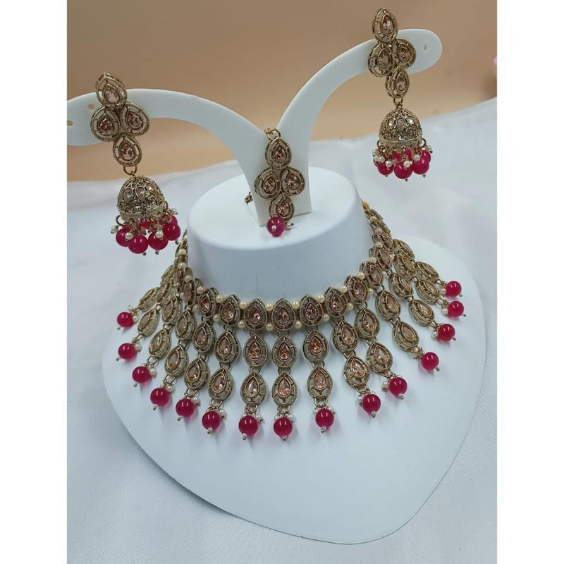 Akruti Collection Gold Plated Austrian Stone Necklace Set