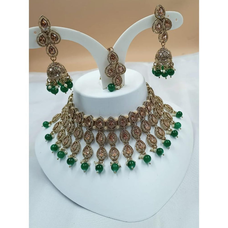 Akruti Collection Gold Plated Austrian Stone Necklace Set