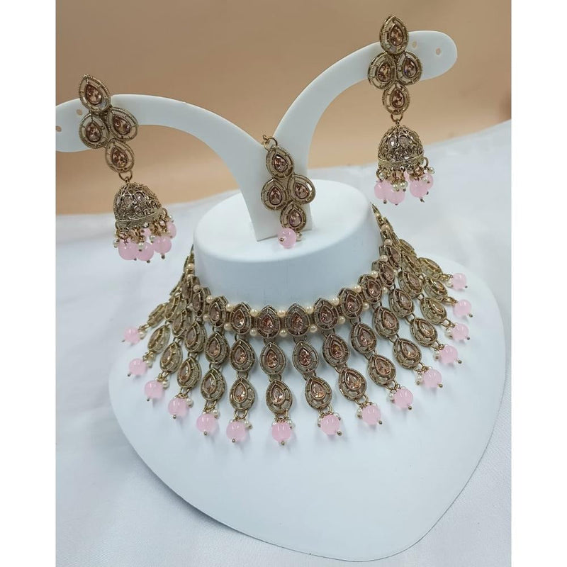 Akruti Collection Gold Plated Austrian Stone Necklace Set