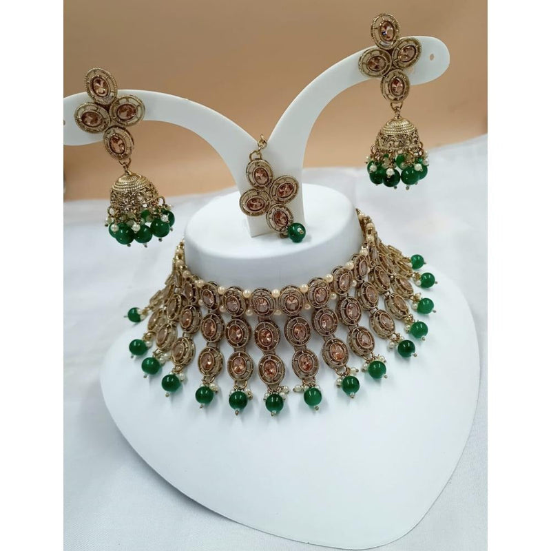 Akruti Collection Gold Plated Austrian Stone Necklace Set