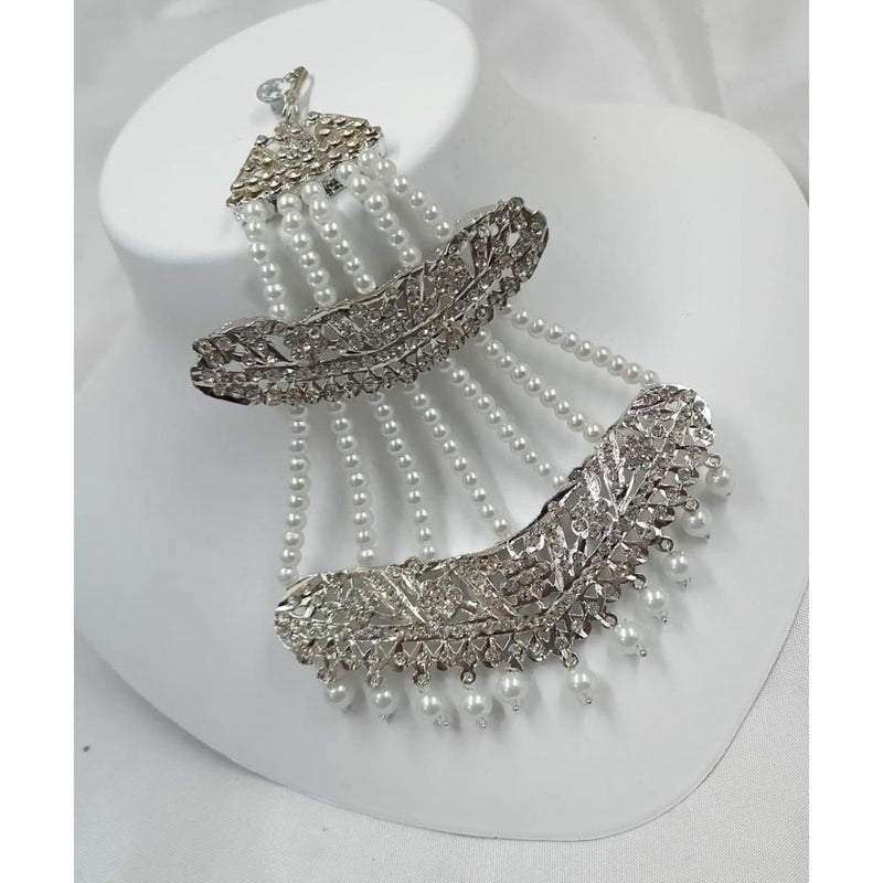 Akruti Collection Silver Plated Austrian Stone Pasa