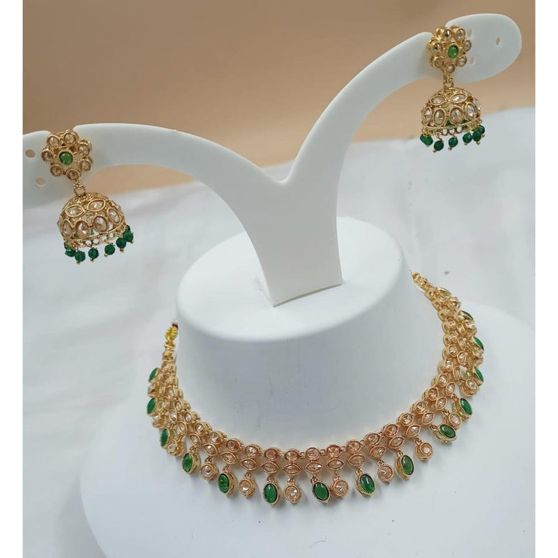 Akruti Collection Gold Plated Crystal Stone Necklace Set