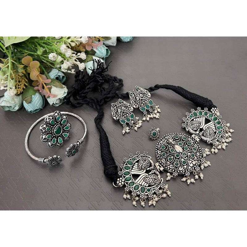 Akruti Collection Oxidised Plated Combo