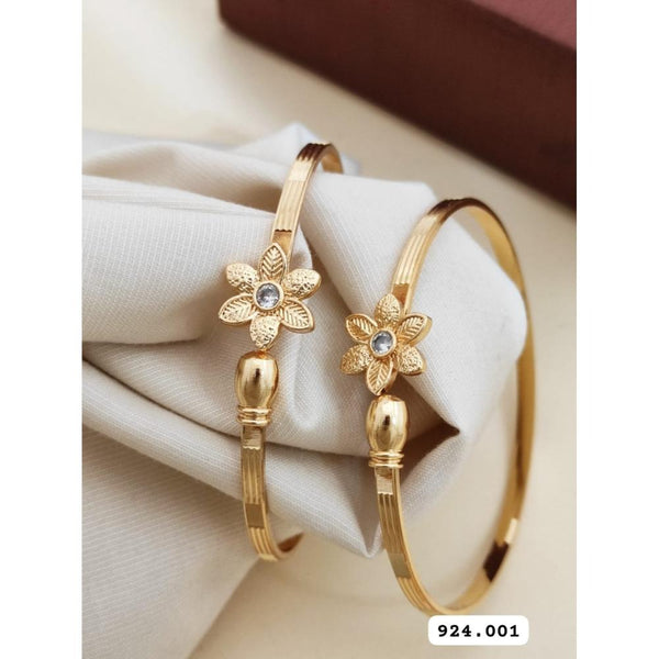 Akruti Collection Gold Plated Openable Bangle Set