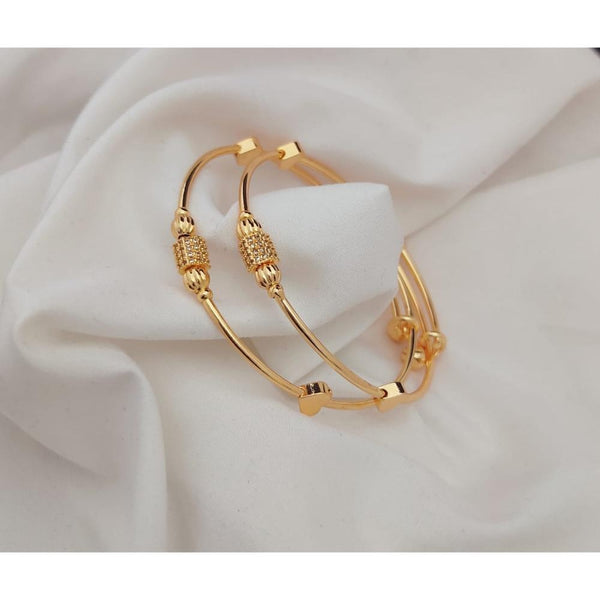 Akruti Collection Gold Plated Adjustable Bangle Set