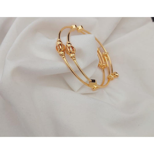 Akruti Collection Gold Plated Adjustable Bangle Set