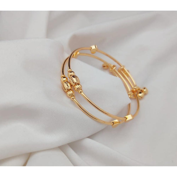 Akruti Collection Gold Plated Adjustable Bangle Set