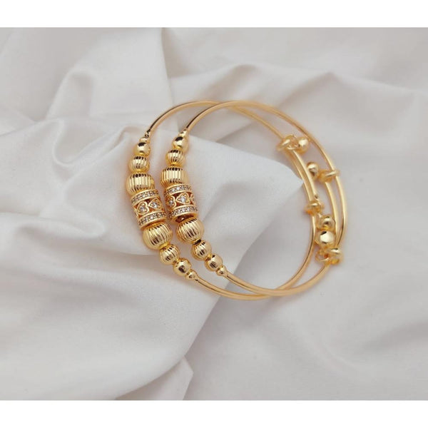 Akruti Collection Gold Plated Adjustable Bangle Set