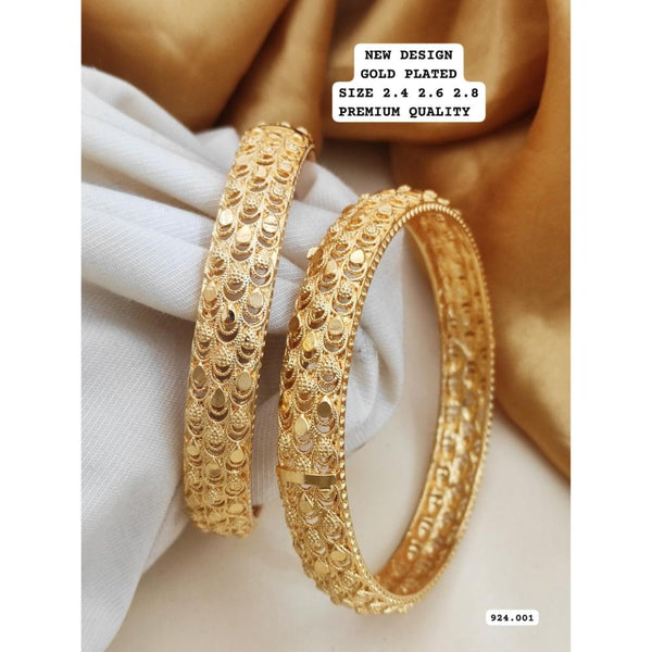 Akruti Collection Gold Plated Bangle Set