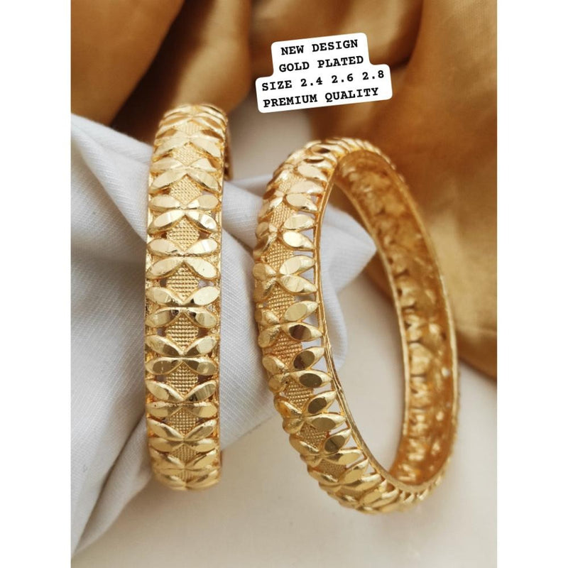 Akruti Collection Gold Plated Bangle Set