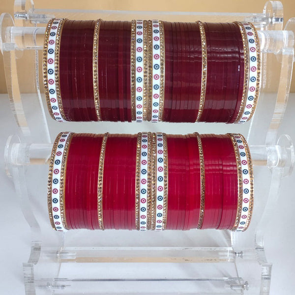 Akruti Collection Acrylic Bridal Bangle Set