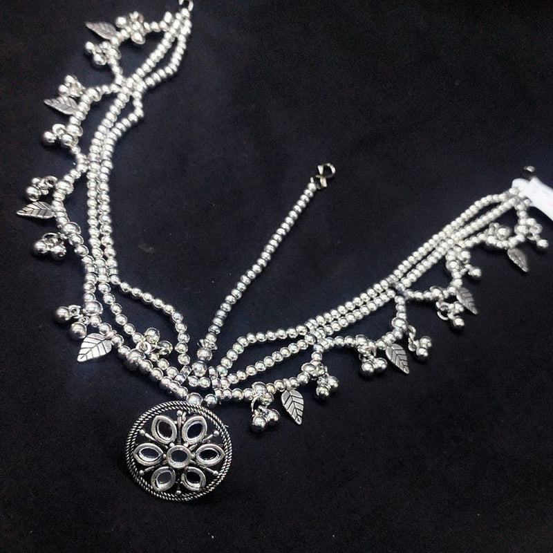 Akruti Collection Oxidised Plated Damini Mangtikka