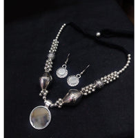 Akruti Collection Oxidised  Plated Necklace Set