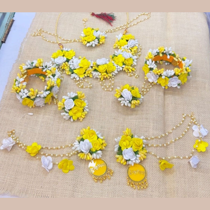 Akruti Collection Floral Jewellery Combo Set