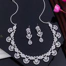 Akruti Collection Silver Plated American Diamonds Necklace Set